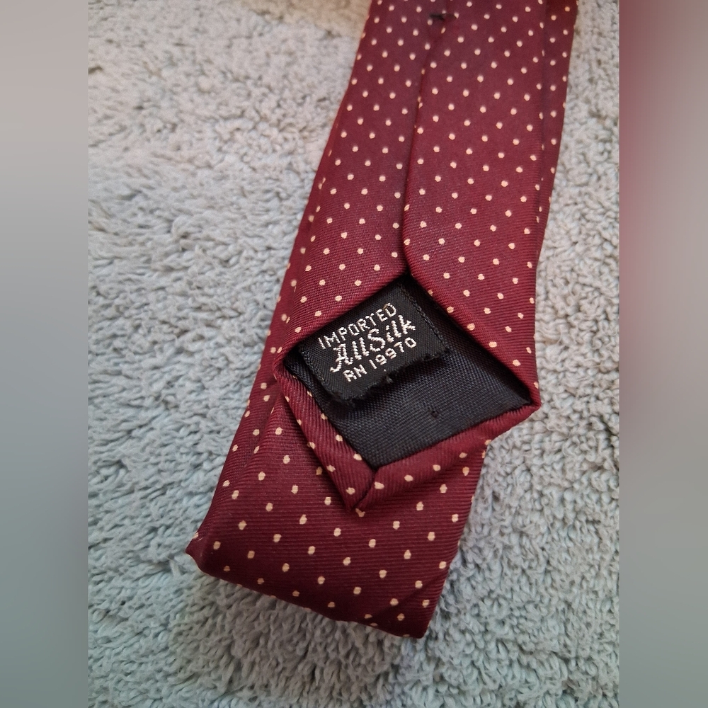 Ties - 1 Blue Paisley and 2 Red and White Spotted - Picture 4 of 6